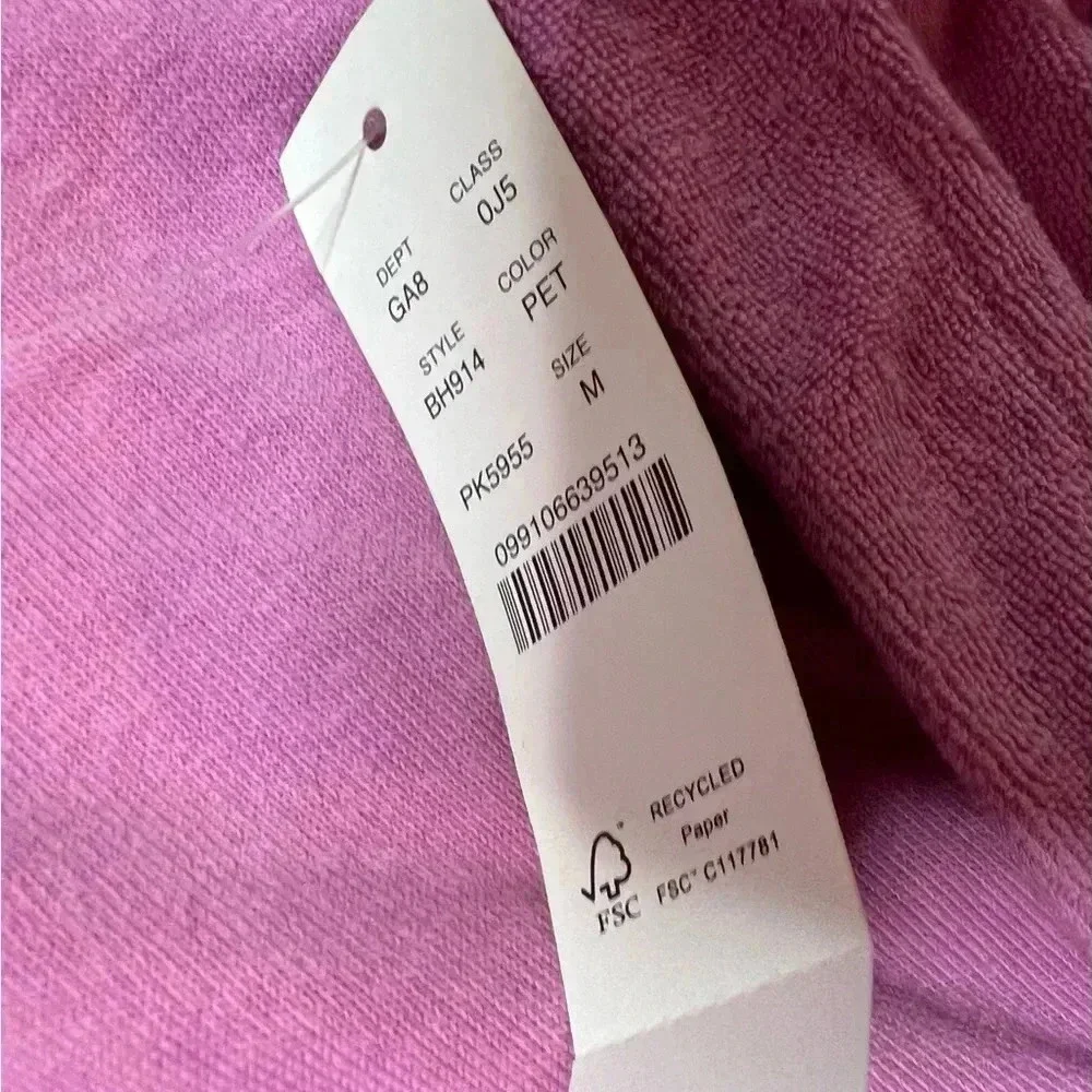 J.CREW Women's Towel Terry V-neck Hoodie Medium Swim Coverup NEW. 213